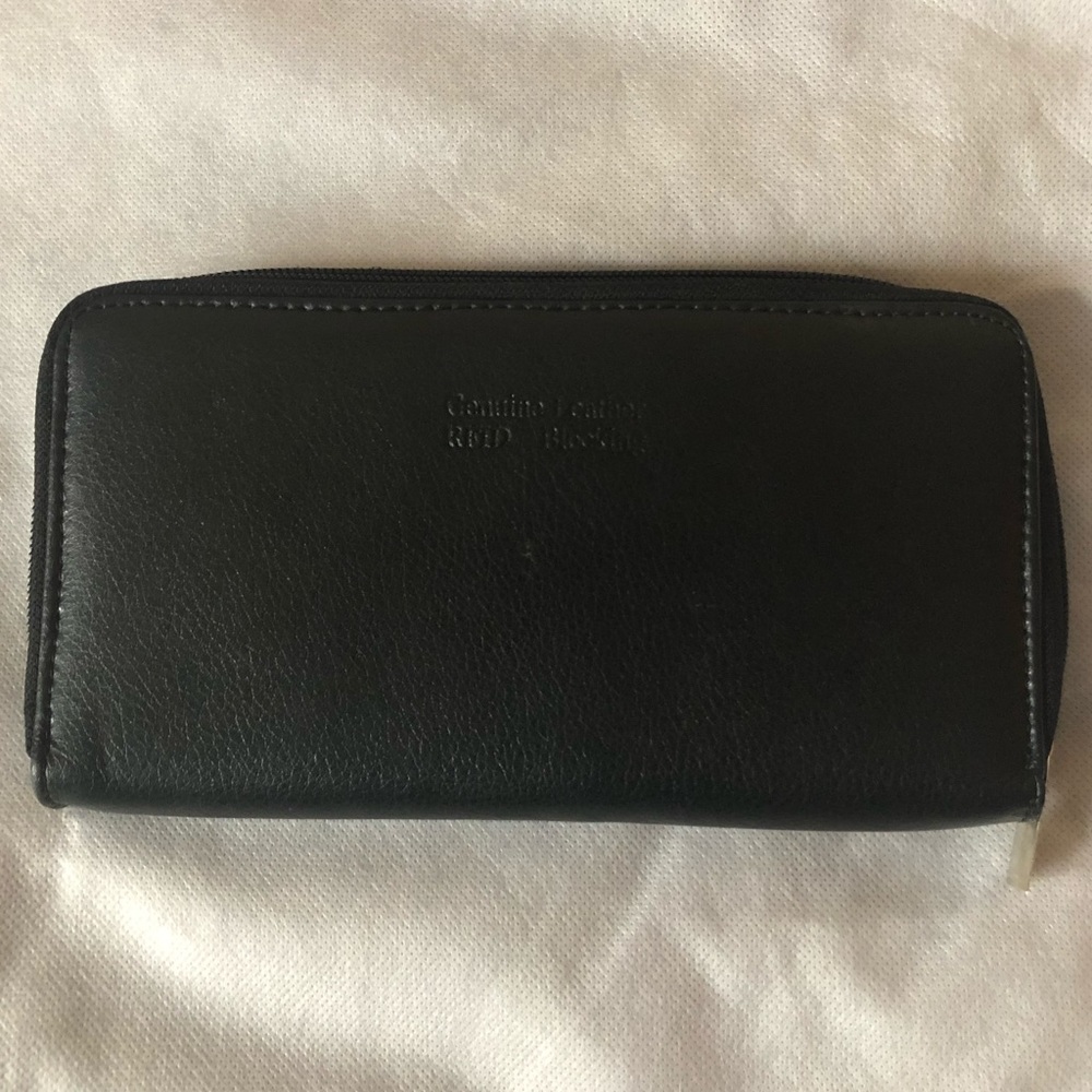 Genuine leather rfid wallet